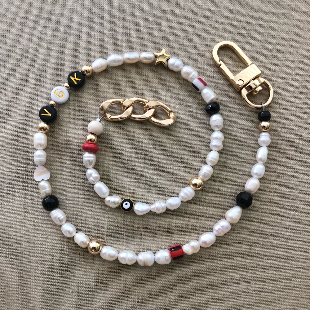 VGK Vegas Golden Knights Pearl Gold Necklace